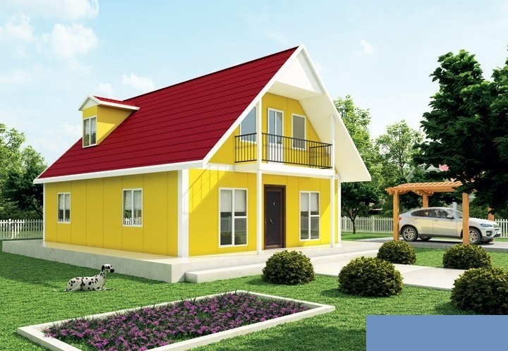 3+1 Çift Katlı Prefabrik Ev 134 m2