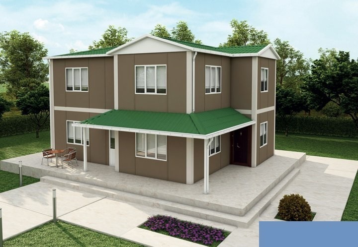 4+1 Çift Katlı Prefabrik Ev 142 m2
