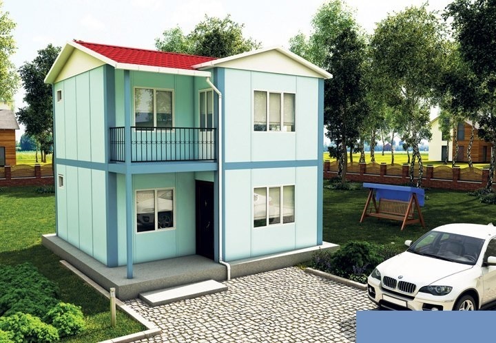 2+1 Çift Katlı Prefabrik Ev 82 m2