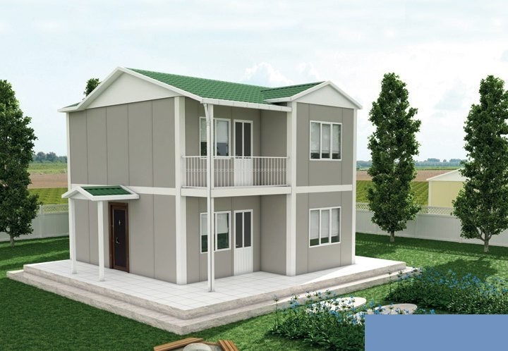 2+1 Çift Katlı Prefabrik Ev 92 m2