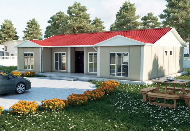 4+1 Tek Katlı Prefabrik Ev 129 m2